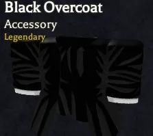 Black Overcoat legendary Body accessory from Raids in Bizarre Lineage