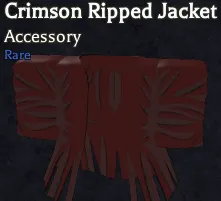 Crimson Ripped Jacket rare Body accessory in Bizarre Lineage