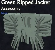 Green Ripped Jacket rare Body accessory in Bizarre Lineage
