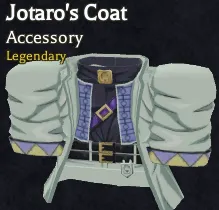 Jotaro's Coat legendary accessory from Jotaro Raid in Bizarre Lineage