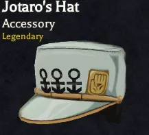 Jotaro's Hat legendary accessory from Jotaro Raid in Bizarre Lineage