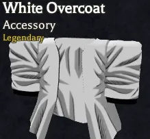 White Overcoat legendary Body accessory from Raids in Bizarre Lineage