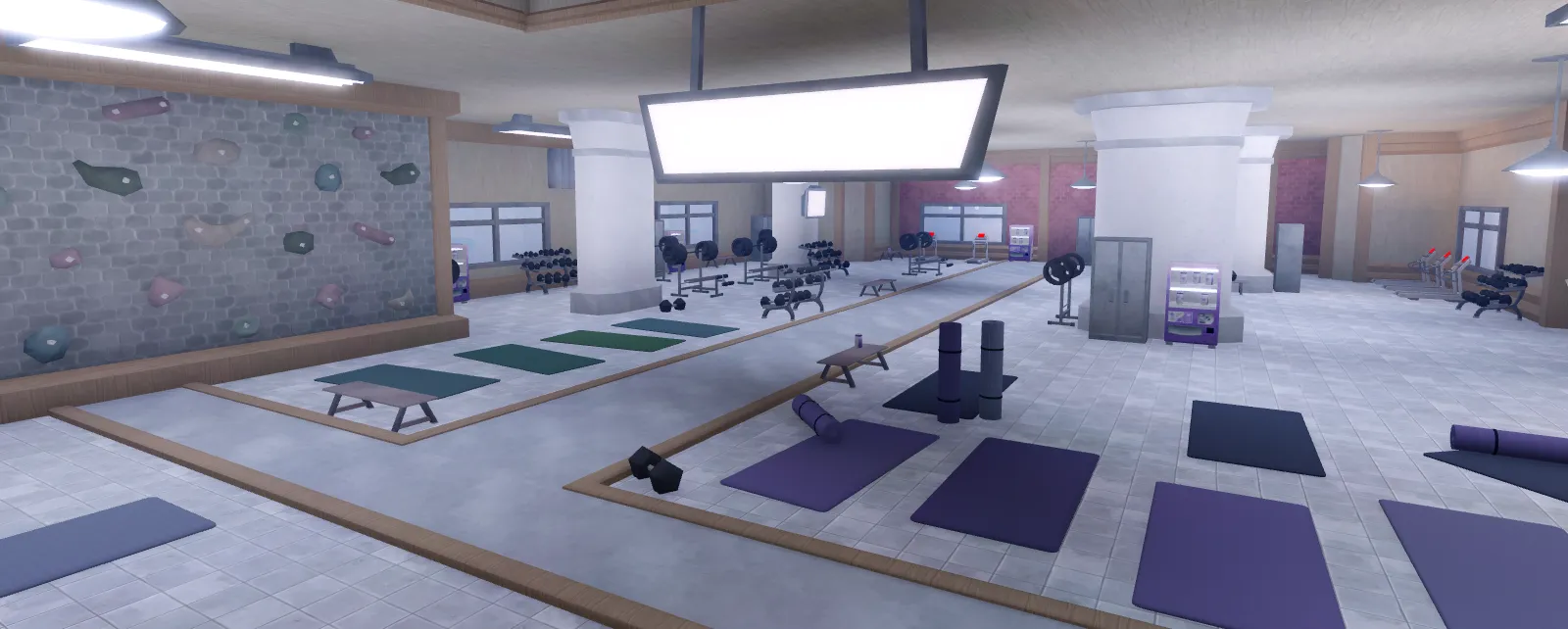 Gym training area at Bus Stop 2 — Boxing Coach and Jotaro Raid in Bizarre Lineage