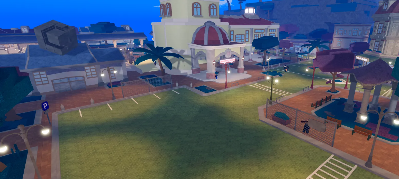 Morioh Station — the main hub where players hang out in Bizarre Lineage