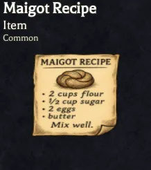Maigot Recipe quest material in Bizarre Lineage