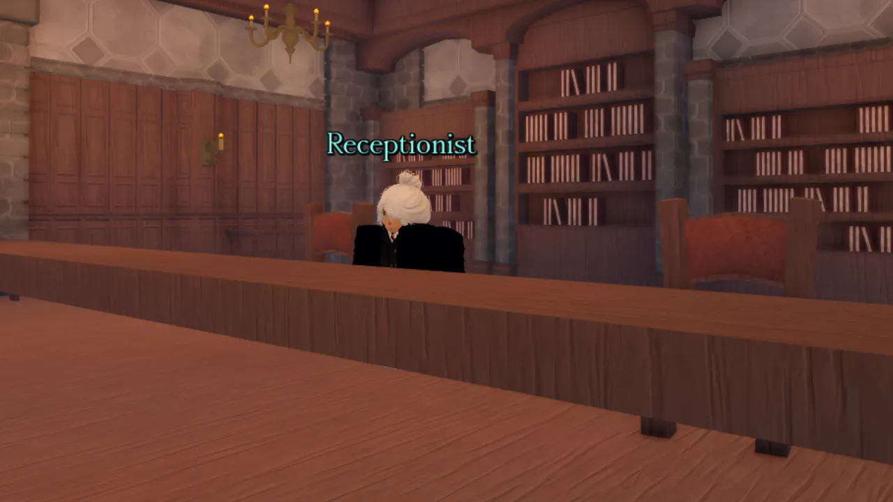 Receptionist NPC at Hotel spawn in Bizarre Lineage
