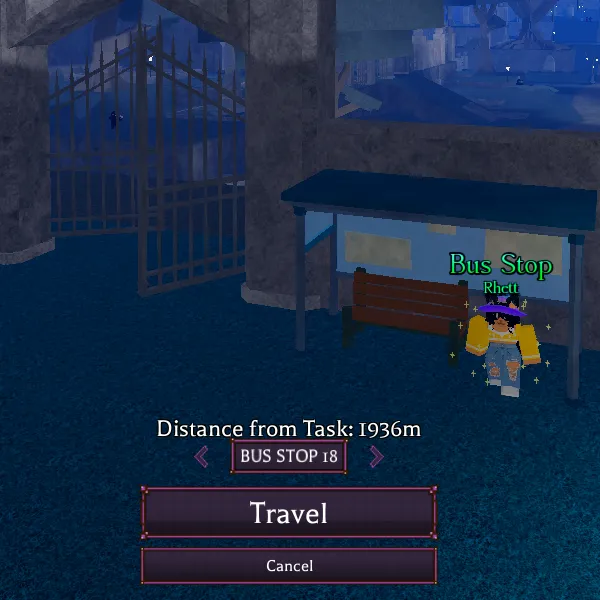 Bus Stop 18 — DIO Raid access via Graveyard